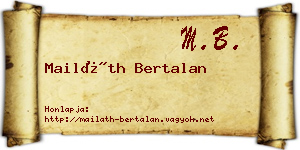 Mailáth Bertalan névjegykártya
